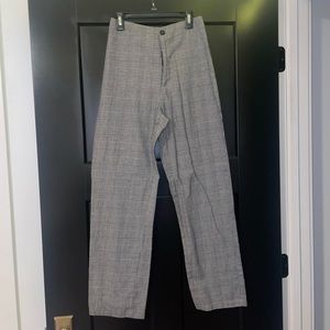Grey plaid pants